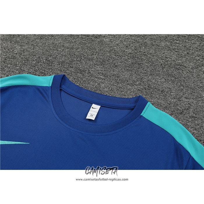 Chandal del Barcelona 2023-2024 Manga Corta Azul - Pantalon Corto
